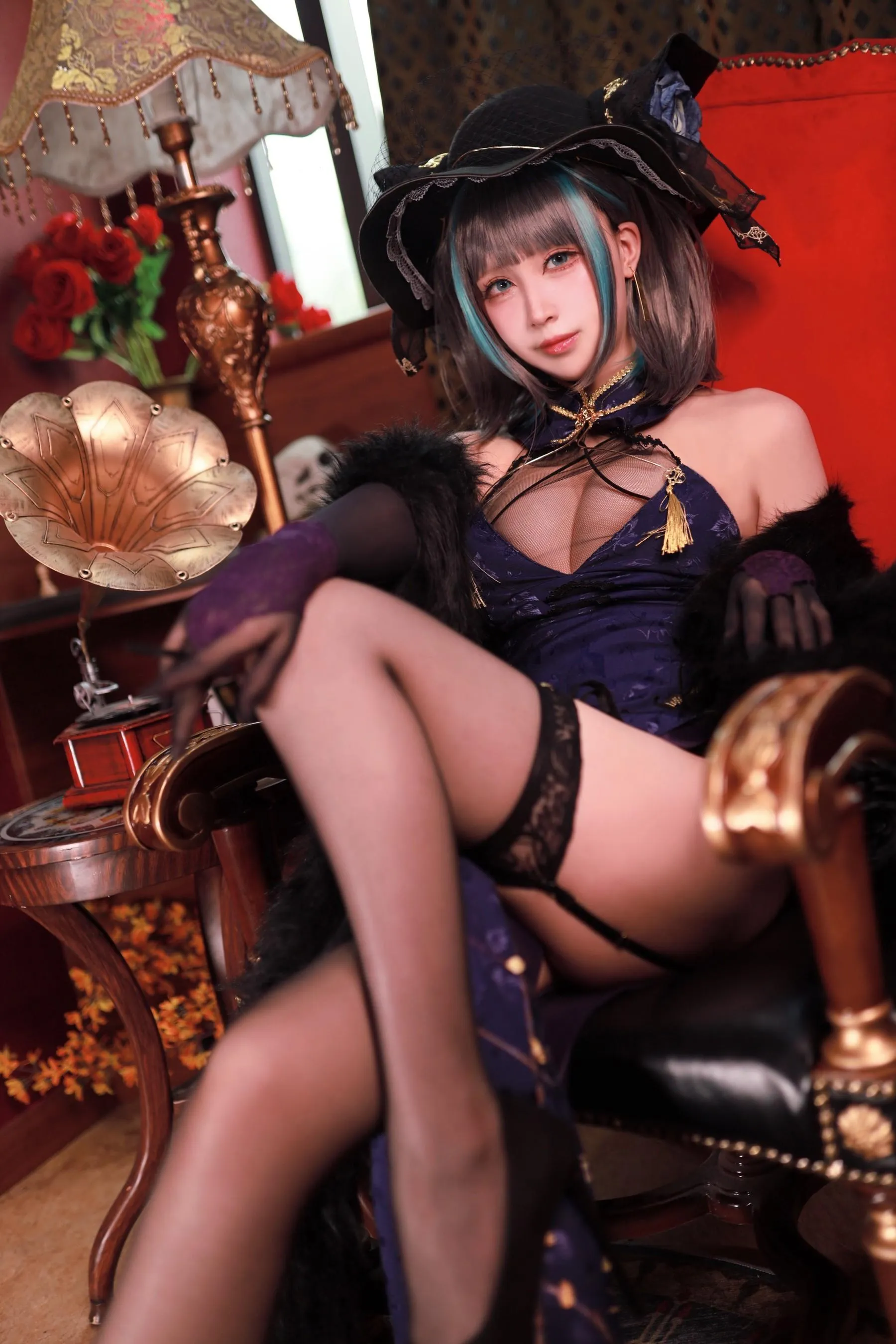 黑白御猫 – NO.07 柴郡旗袍 [37P]插图2